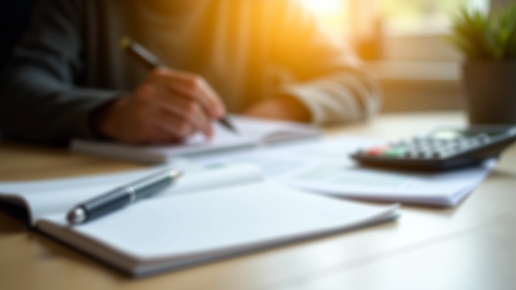 Stůl s notebookem, perem a finančními dokumenty týkajícími se DPP dohod