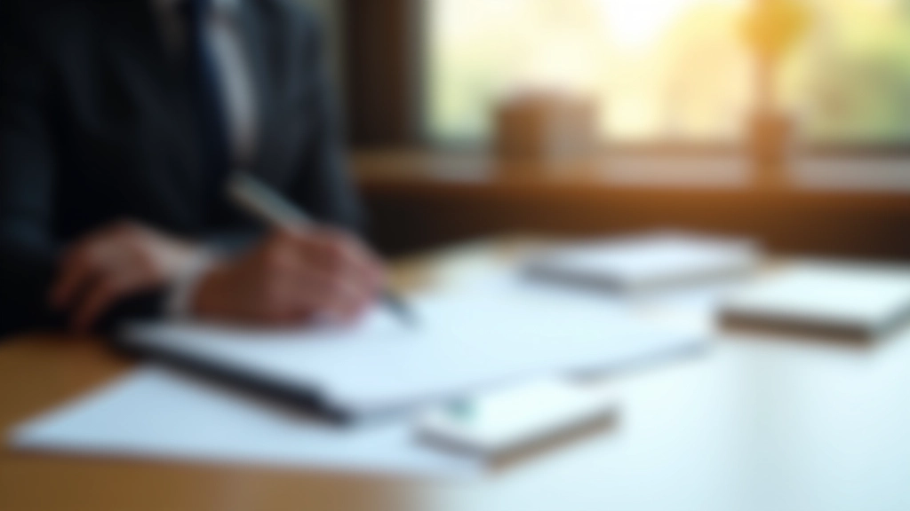 Pracovní stůl s notebookem, perem a finančními dokumenty